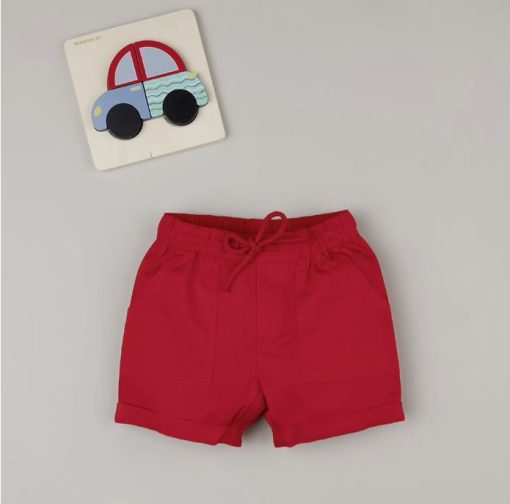 Pantaloni scurti, 127738304, 12/18m, rosu, basic