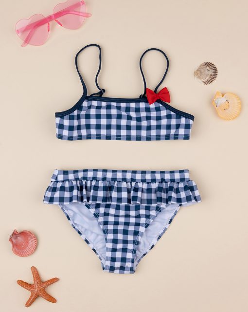 Costum de baie in patratele