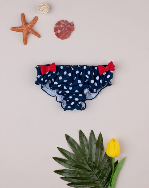 Slip baie cu buline si fundite