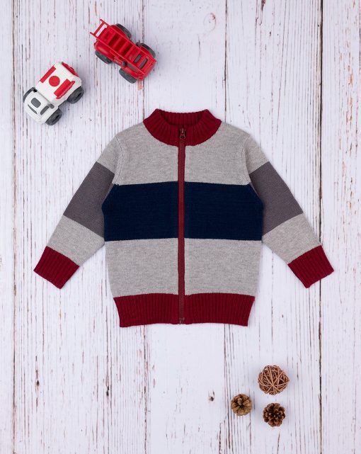Cardigan Basic cu dungi pentru copii