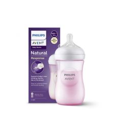 Biberon natural roz 260ml Philips Avent(1m+)