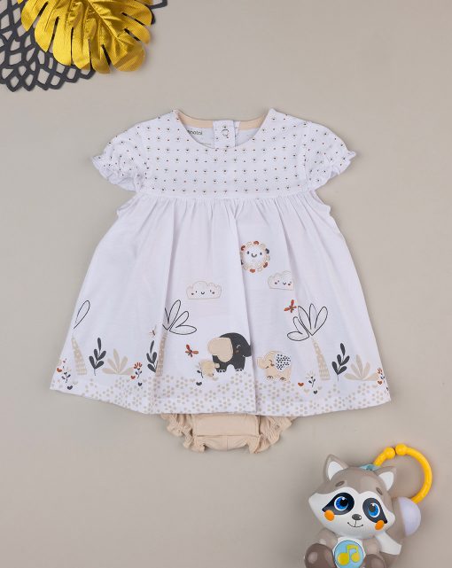 Salopeta, 140376201, 1/3 l, alb, girl-ethno