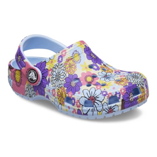Papuci Crocs Classic Retro Floral Clog T