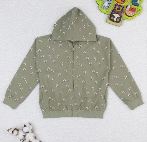 Cardigan kaki Basic pentru fete