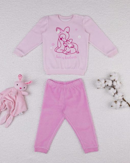 Pijamale maneca lunga, 143967101, 9/12 l, roz, september