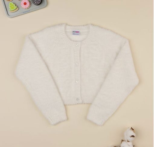 Cardigan crem pentru fete