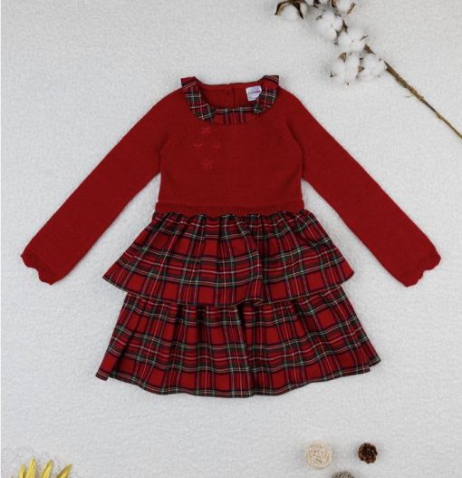 Rochie maneca lunga tartan