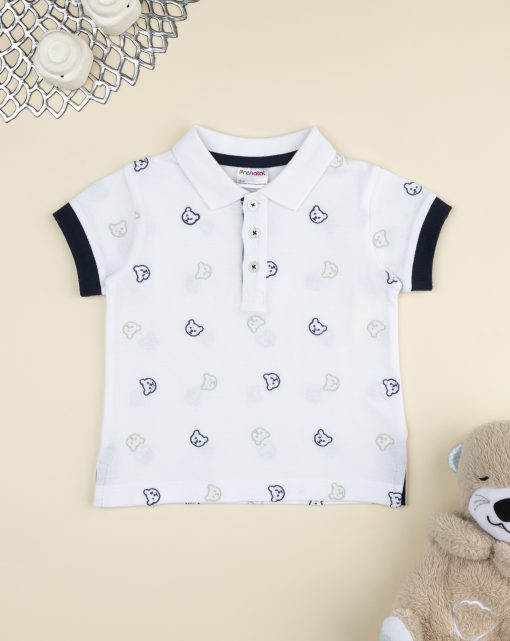 Tricou polo cu detalii contrastante