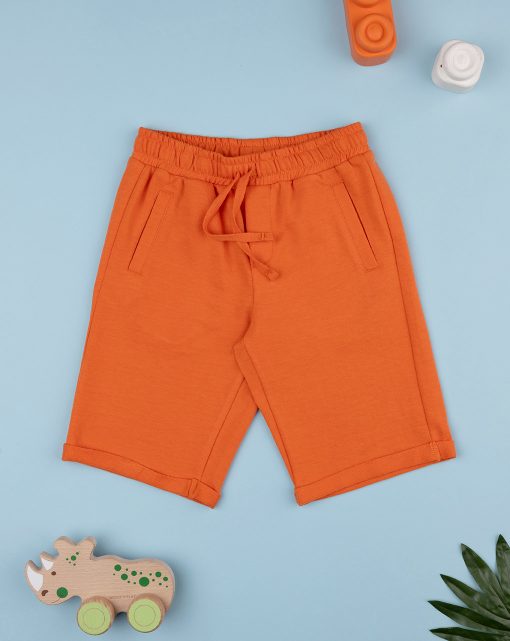Pantaloni scurti basic portocaliu