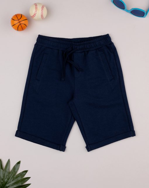 Pantaloni scurti basic albastru