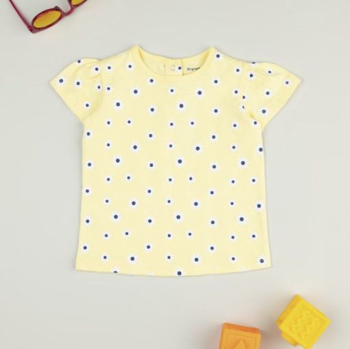 Tricou galben cu margarete
