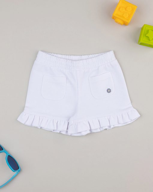 Pantaloni scurti albi basic
