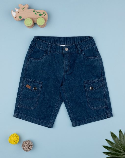Pantaloni scurti denim albastru