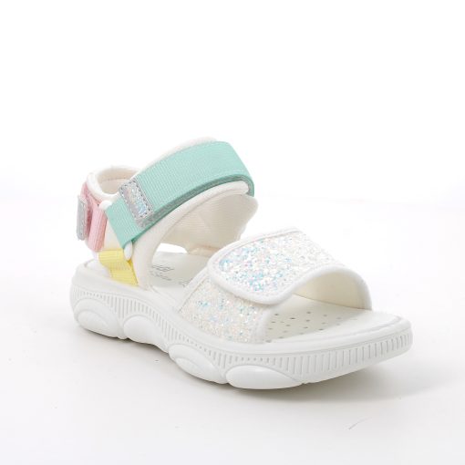 Sandale cu strasuri si barete pastel