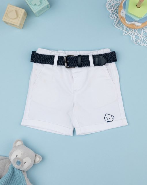 Pantaloni scurti albi eleganti
