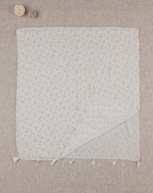 Esarfa flowers, 148828601, 2/8 a, bej, girl-scarves kid kind