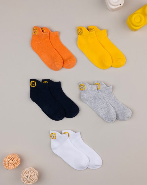 Set 5 sosete Lion pentru bebelusi