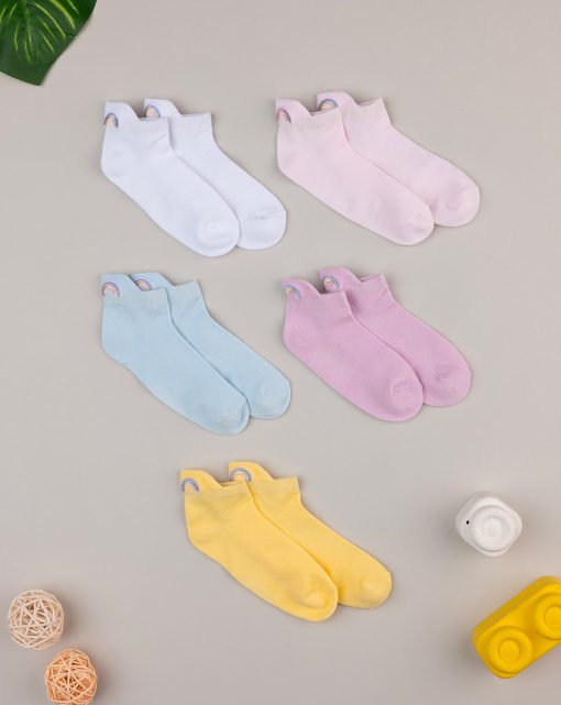 Set 5 sosete scurte Rainbow
