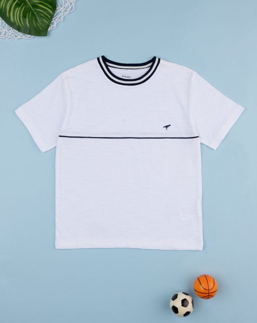 Tricou maneca scurta alb basic