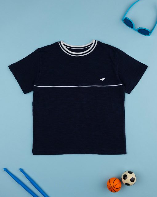 Tricou maneca scurta bleumarin basic