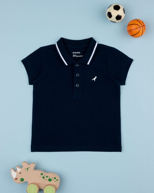 Tricou polo maneca scurta albastru basic