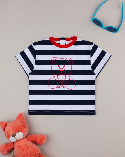 Tricou maneca scurta cu dungi So simple