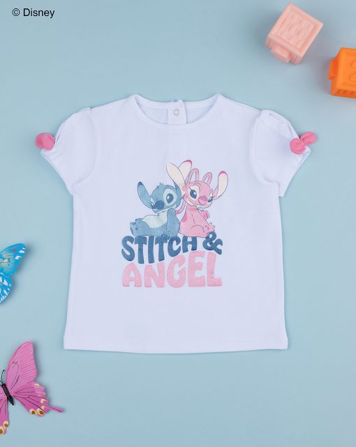 Tricou maneca scurta Stitch and Angel