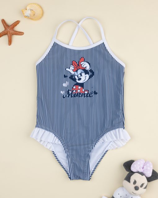 Costum de baie in dungi si Minnie Mouse