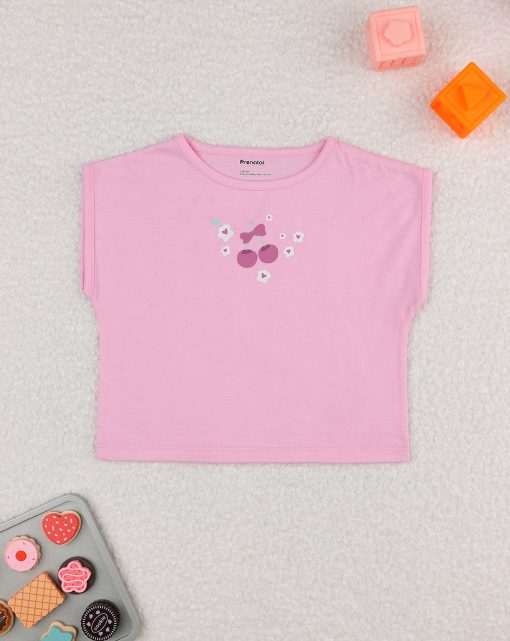 Tricou maneca scurta roz
