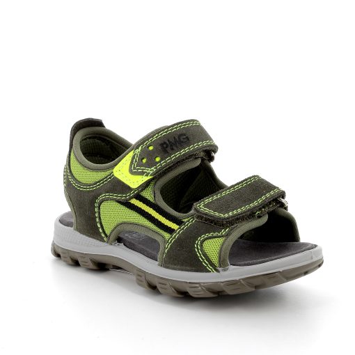 Sandale kaki cu velcro