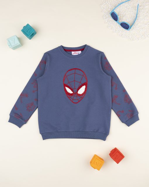 Bluza albastra cu Spiderman